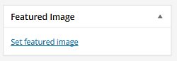 The featured image box in WordPress