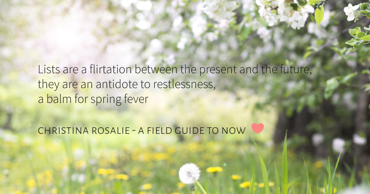 lists quote Christina Rosalie lists quote Christina Rosalie
